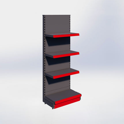 Kopstelling - H180 x B66,5 x D37 cm - 4 niveaus - Antraciet