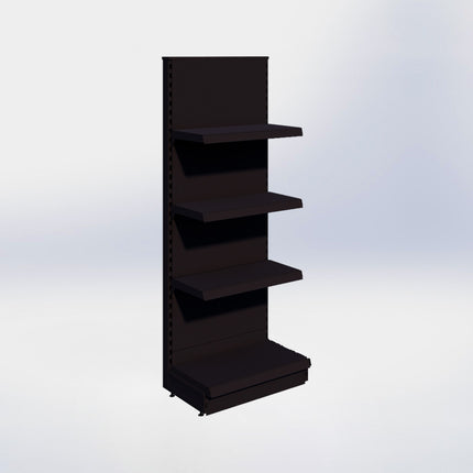 Kopstelling - H180 x B66,5 x D37 cm - 4 niveaus - Zwart