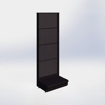 Kopstelling perforatie - H180 x B66,5 x D37 cm - 1 niveau - Zwart
