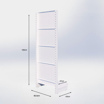 Kopstelling perforatie - H180 x B66,5 x D37 cm - 1 niveau - Antraciet