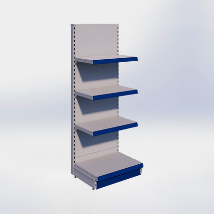 Kopstelling - H180 x B66,5 x D47 cm - 4 niveaus - Grijs