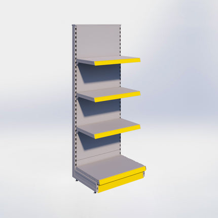 Kopstelling - H180 x B66,5 x D47 cm - 4 niveaus - Grijs