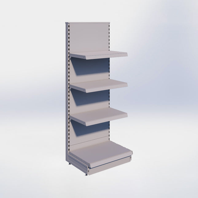 Kopstelling - H180 x B66,5 x D47 cm - 4 niveaus - Grijs