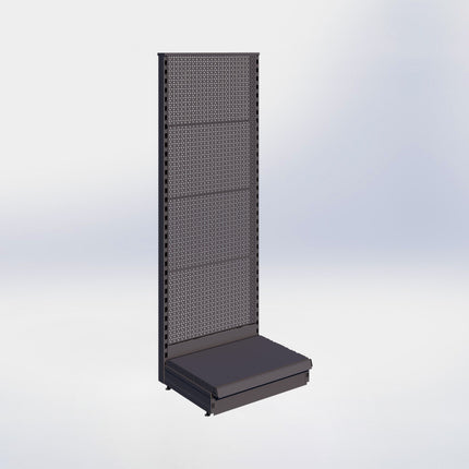 Kopstelling perforatie - H180 x B66,5 x D47 cm - 1 niveau - Antraciet