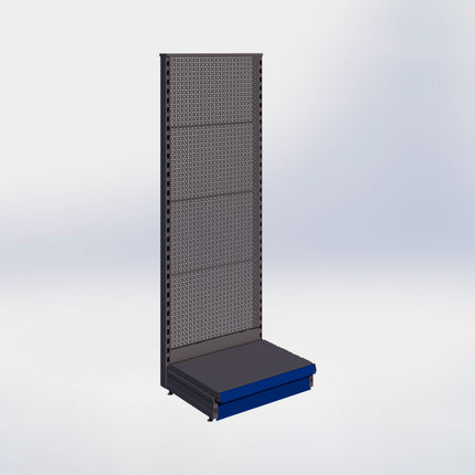 Kopstelling perforatie - H180 x B66,5 x D47 cm - 1 niveau - Antraciet