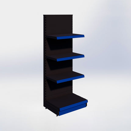 Kopstelling - H180 x B66,5 x D47 cm - 4 niveaus - Zwart