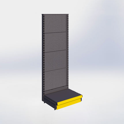 Kopstelling perforatie - H180 x B66,5 x D47 cm - 1 niveau - Antraciet