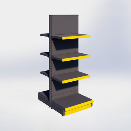 Middenstelling - H180 x B66,5 x D47 cm - 4 niveaus - Antraciet