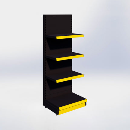 Kopstelling - H180 x B66,5 x D47 cm - 4 niveaus - Zwart