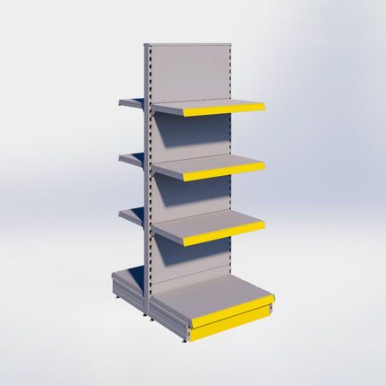 Middenstelling - H180 x B66,5 x D47 cm - 4 niveaus - Grijs