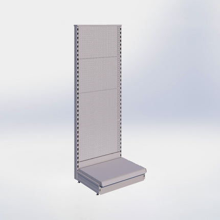 Kopstelling perforatie - H180 x B66,5 x D47 cm - 1 niveau - Grijs