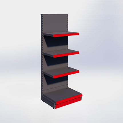 Kopstelling - H180 x B66,5 x D47 cm - 4 niveaus - Antraciet