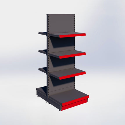 Middenstelling - H180 x B66,5 x D47 cm - 4 niveaus - Antraciet