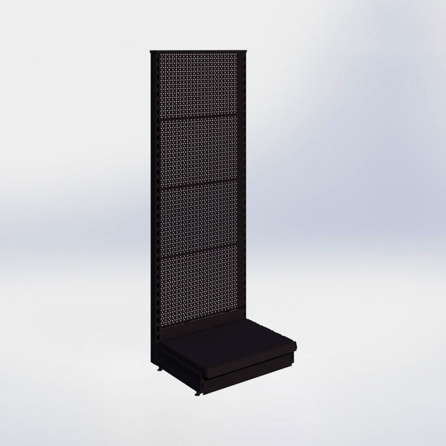 Kopstelling perforatie - H180 x B66,5 x D47 cm - 1 niveau - Zwart