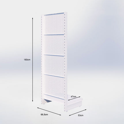 Kopstelling perforatie - H180 x B66,5 x D47 cm - 1 niveau - Antraciet