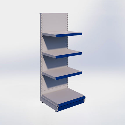 Kopstelling - H180 x B66,5 x D57 cm - 4 niveaus - Grijs