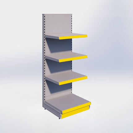 Kopstelling - H180 x B66,5 x D57 cm - 4 niveaus - Grijs