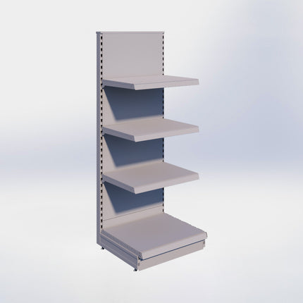 Kopstelling - H180 x B66,5 x D57 cm - 4 niveaus - Grijs