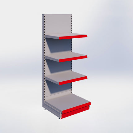 Kopstelling - H180 x B66,5 x D57 cm - 4 niveaus - Grijs