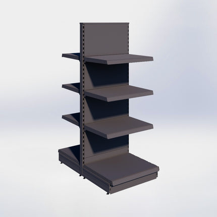 Middenstelling - H180 x B66,5 x D57 cm - 4 niveaus - Antraciet