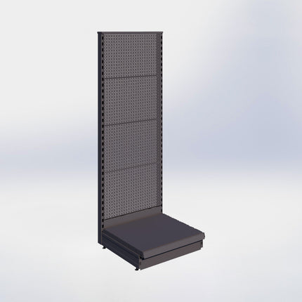 Kopstelling perforatie - H180 x B66,5 x D57 cm - 1 niveau - Antraciet