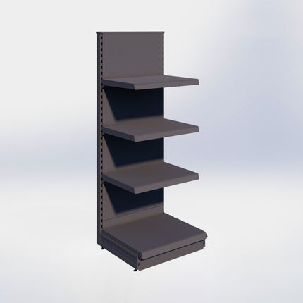 Kopstelling - H180 x B66,5 x D57 cm - 4 niveaus - Antraciet