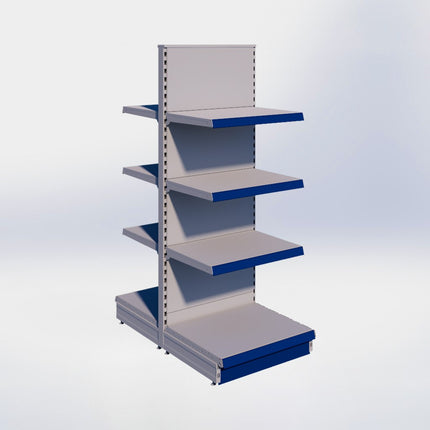 Middenstelling - H180 x B66,5 x D57 cm - 4 niveaus - Grijs