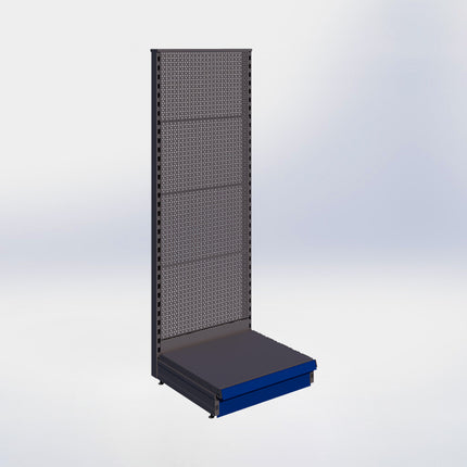 Kopstelling perforatie - H180 x B66,5 x D57 cm - 1 niveau - Antraciet