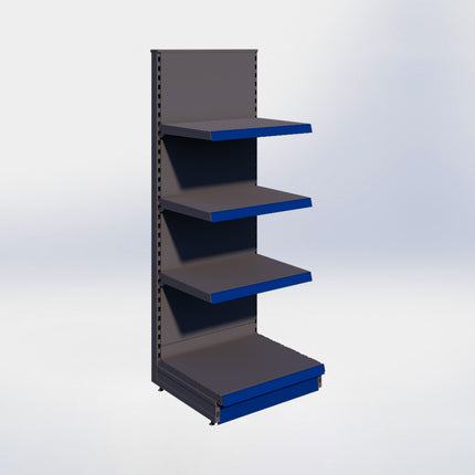 Kopstelling - H180 x B66,5 x D57 cm - 4 niveaus - Antraciet