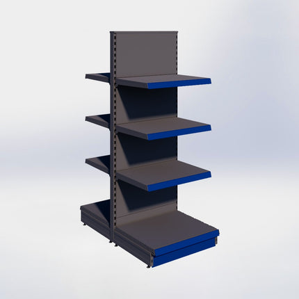 Middenstelling - H180 x B66,5 x D57 cm - 4 niveaus - Antraciet