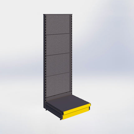 Kopstelling perforatie - H180 x B66,5 x D57 cm - 1 niveau - Antraciet