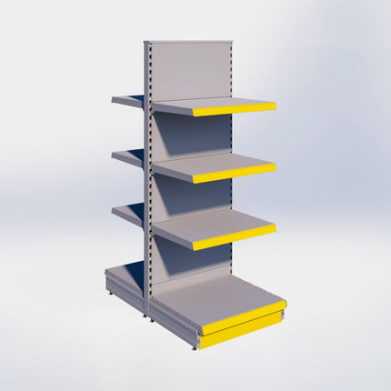 Middenstelling - H180 x B66,5 x D57 cm - 4 niveaus - Grijs