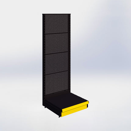 Kopstelling perforatie - H180 x B66,5 x D57 cm - 1 niveau - Zwart