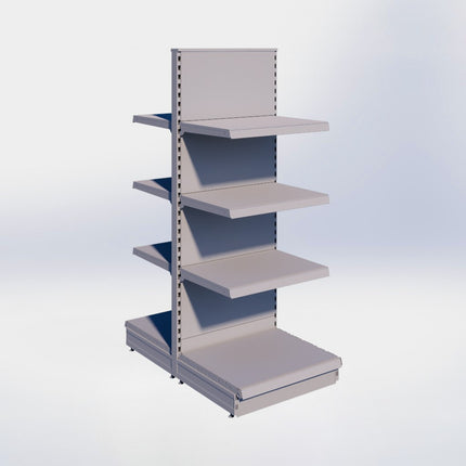 Middenstelling - H180 x B66,5 x D57 cm - 4 niveaus - Grijs