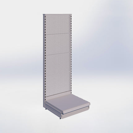 Kopstelling perforatie - H180 x B66,5 x D57 cm - 1 niveau - Grijs