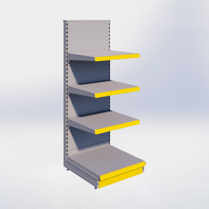Kopstelling - H180 x B66,5 x D67 cm - 4 niveaus - Grijs