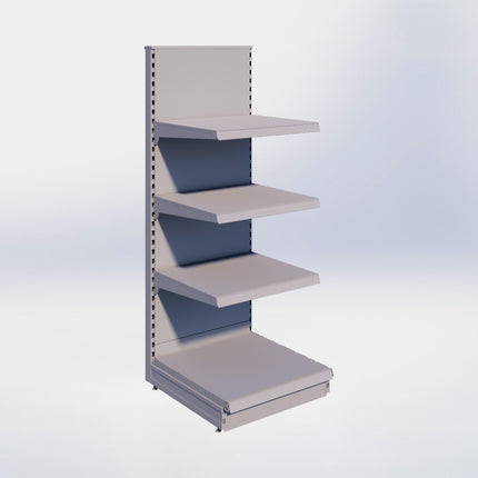 Kopstelling - H180 x B66,5 x D67 cm - 4 niveaus - Grijs