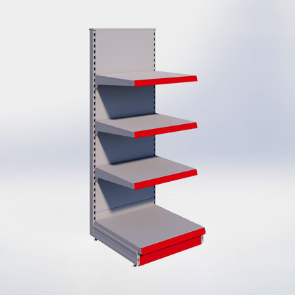 Kopstelling - H180 x B66,5 x D67 cm - 4 niveaus - Grijs