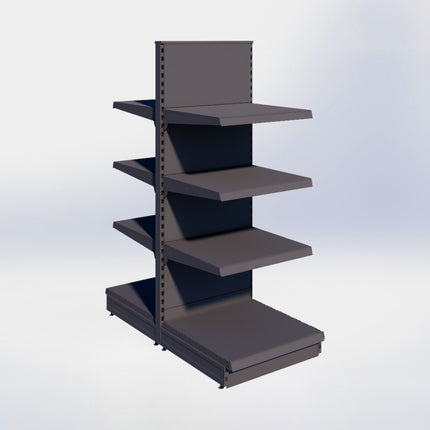 Middenstelling - H180 x B66,5 x D67 cm - 4 niveaus - Antraciet