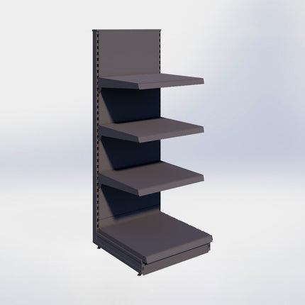 Kopstelling - H180 x B66,5 x D67 cm - 4 niveaus - Antraciet