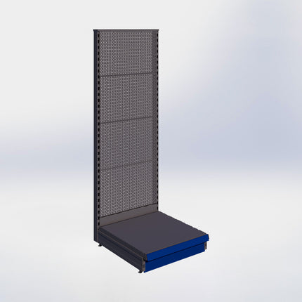 Kopstelling perforatie - H180 x B66,5 x D67 cm - 1 niveau - Antraciet