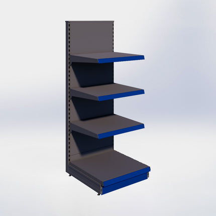 Kopstelling - H180 x B66,5 x D67 cm - 4 niveaus - Antraciet