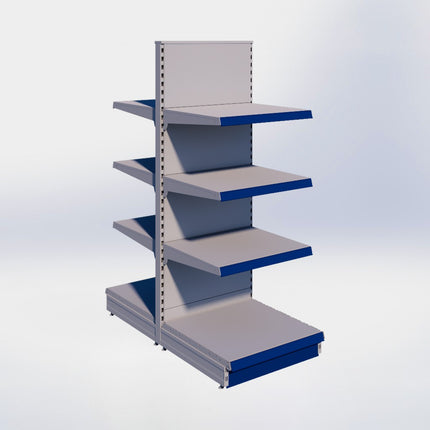 Middenstelling - H180 x B66,5 x D67 cm - 4 niveaus - Grijs