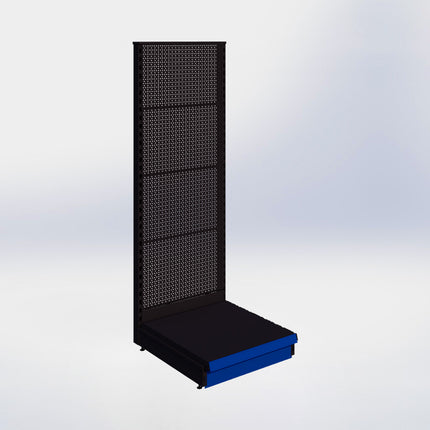 Kopstelling perforatie - H180 x B66,5 x D67 cm - 1 niveau - Zwart