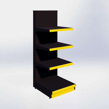 Kopstelling - H180 x B66,5 x D67 cm - 4 niveaus - Zwart