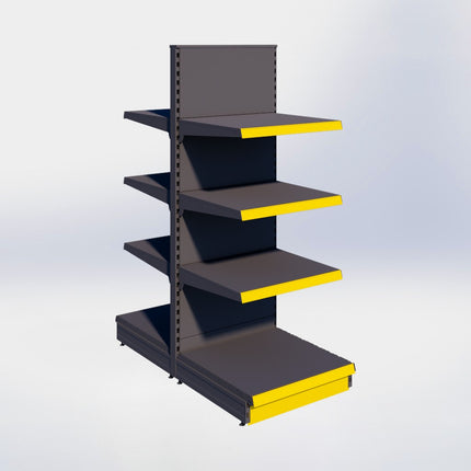 Middenstelling - H180 x B66,5 x D67 cm - 4 niveaus - Antraciet