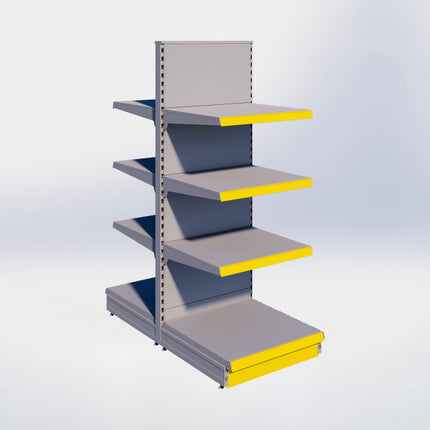 Middenstelling - H180 x B66,5 x D67 cm - 4 niveaus - Grijs