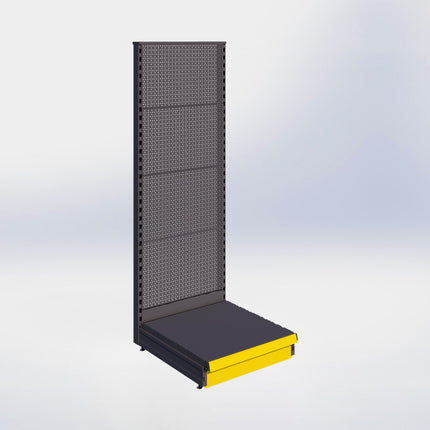 Kopstelling perforatie - H180 x B66,5 x D67 cm - 1 niveau - Antraciet