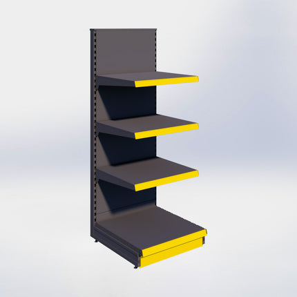 Kopstelling - H180 x B66,5 x D67 cm - 4 niveaus - Antraciet