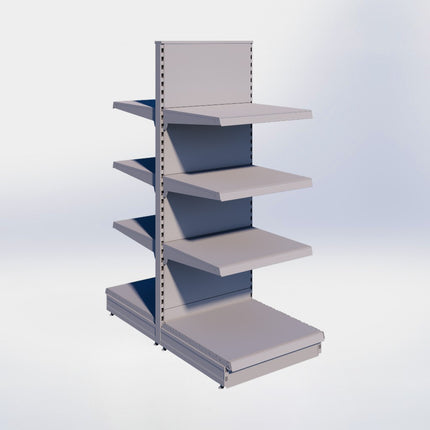 Middenstelling - H180 x B66,5 x D67 cm - 4 niveaus - Grijs
